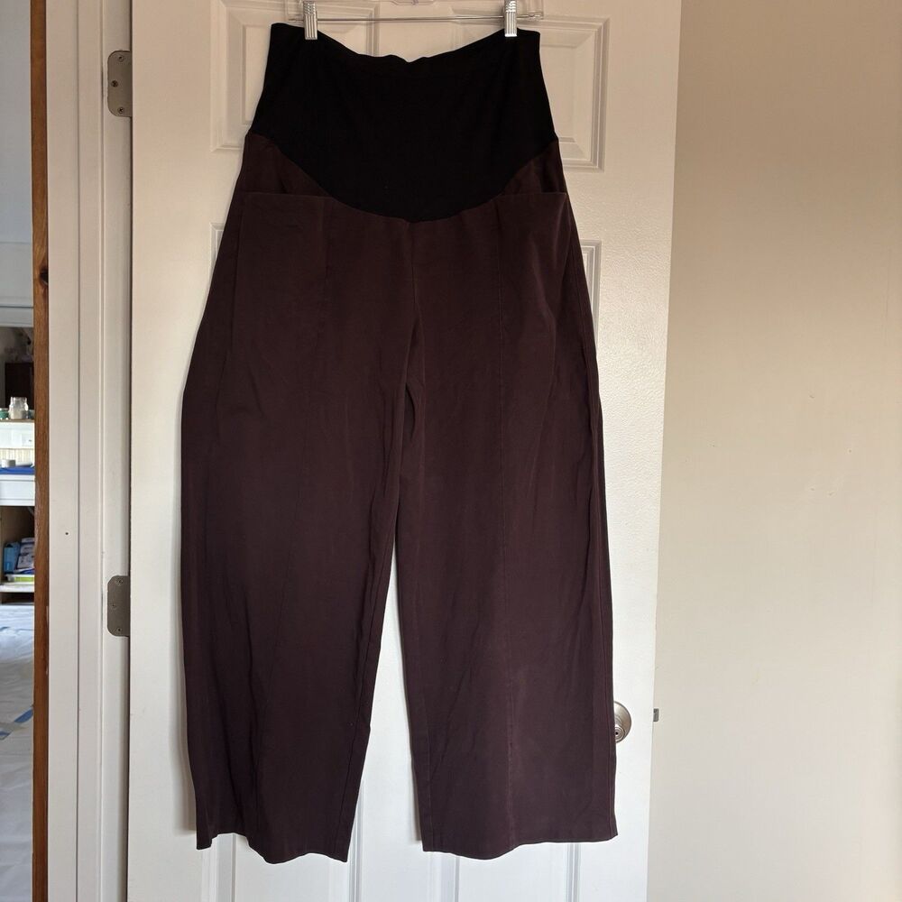 Old Navy Maternity Pants Wide Leg Full Panel Size Xl Plum